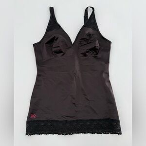 Ruby Ribbon Diva Pin-Up Lace Trim Shapewear Cami 34